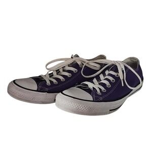 Converse Chuck Taylor All Star Low Top Unisex Purple Canvas Sneakers M 7 W 9